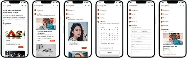 Mobile app interface